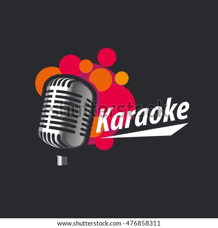 logo design template for karaoke. Vector illustration of icon