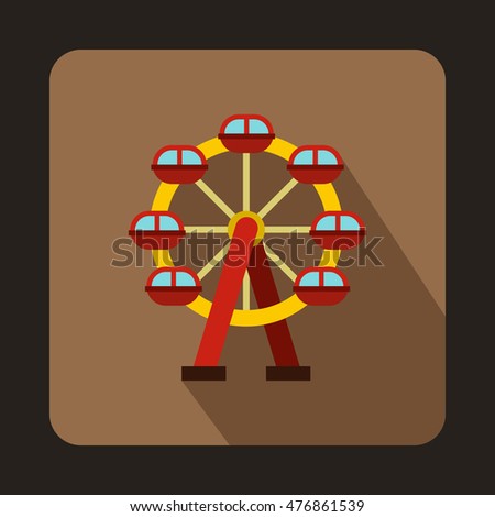 Carousel icon in flat style isolated with long shadow