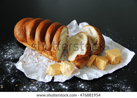 bread on table