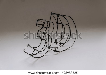 Plastic letters 3D