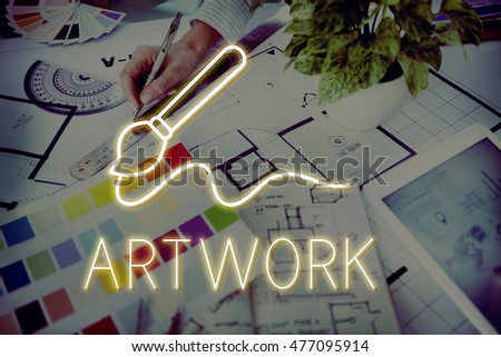 Art Brush Painting Creativity Imagination Skills Concept