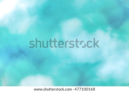  imagination aquamarine sky with crowded cloud ( pastel color )