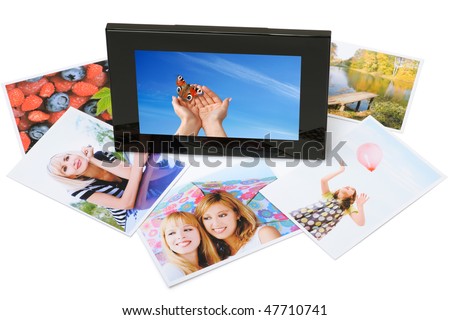 digital frame with printed photos