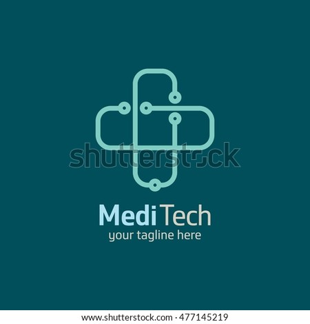 Medical Technology logo design template. vector illustration. great for your company logo