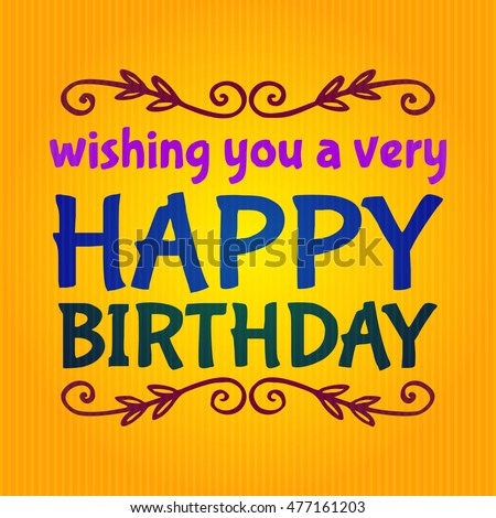 birthday card happy yellow happy birthday card with lettering holiday text and decorations vector design element birthday card happy yellow vacation kid star child colourful party kids holiday backgro