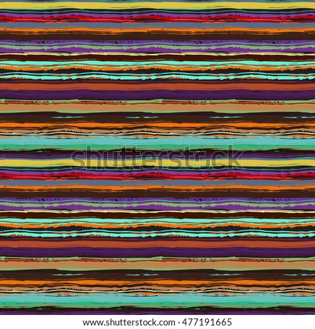 Abstract art striped seamless pattern, brushstrokes. Background texture, distressed, grunge. Wallpaper