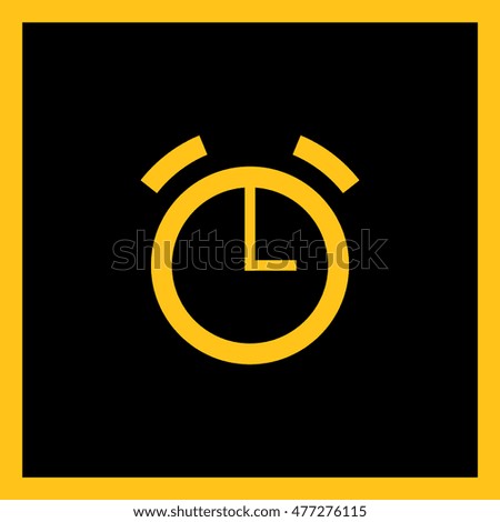 Alarm isolated minimal single flat icon. Clock line vector icon for websites and mobile minimalist flat design