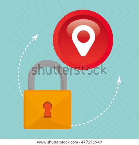 padlock safe pin icon