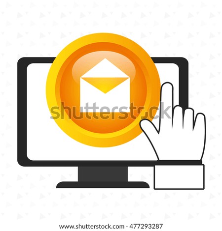 laptop enveloped hand
