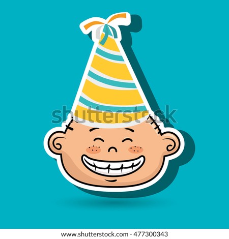 boy party hat cartoon