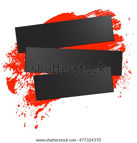 brushstroke and paper on a white background, illustration, clip-art