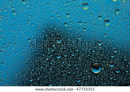 Water drops on the glass. Nature collection.