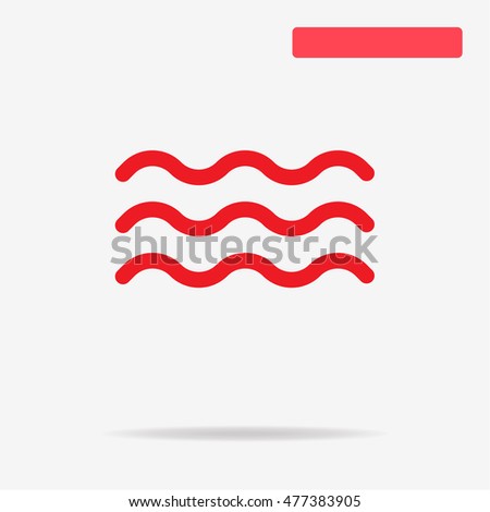 Wave icon. Vector concept illustration for design.