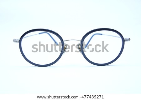 Spectacles Eyeglasses on white background style vintage