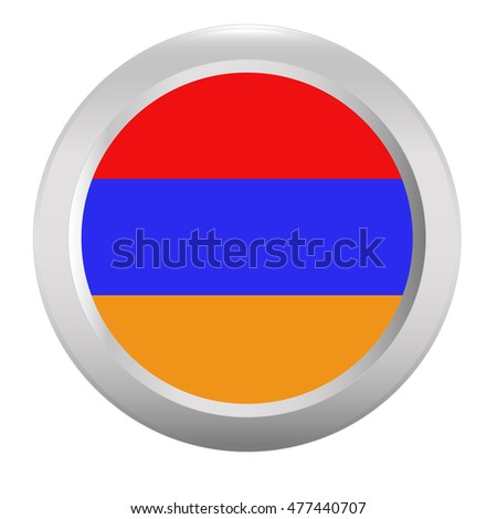 Button with flag of Armenia