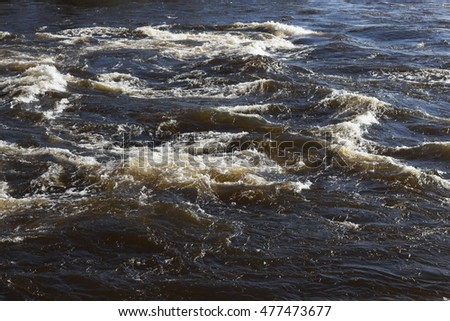 Texture of water in the river