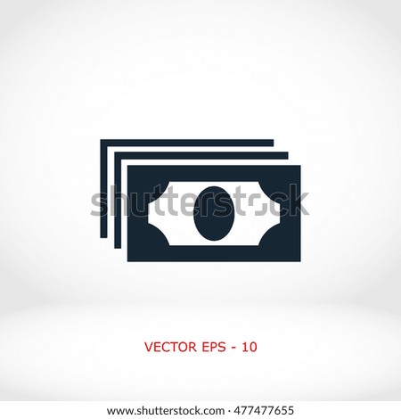 Dollars icon vector, flat design best vector icon