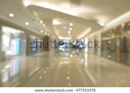 Shopping mall modern interior, abstract and blur background