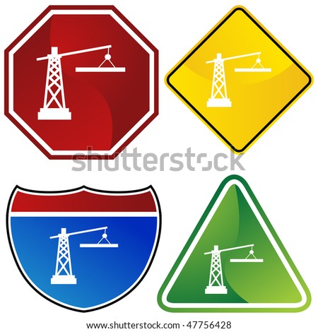 Construction crane icon isolated on a white background.