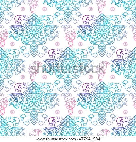 Seamless patterns of Russian motives of northern paintings. Texture for scrapbooking, wrapping paper, textiles, web page, textile wallpapers, surface design, fashion,skins smartphones