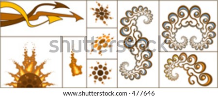 Fractal style design objects Royalty-Free Stock Photo #477646