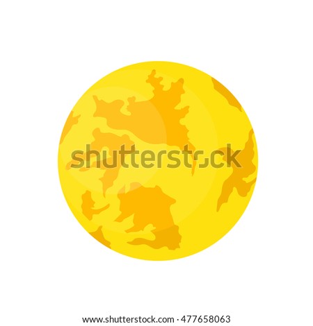 moon on a white background isolated.