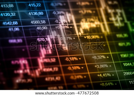 Candle stick graph and bar chart of stock market investment trading. Analysis Forex price display on computer screen.
