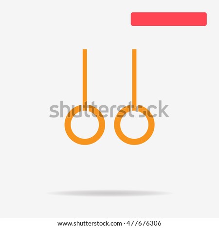 Gymnastic rings icon. Vector concept illustration for design.