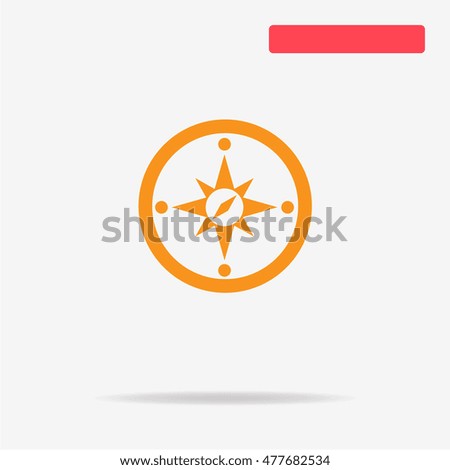 Compass icon. Vector concept illustration for design.