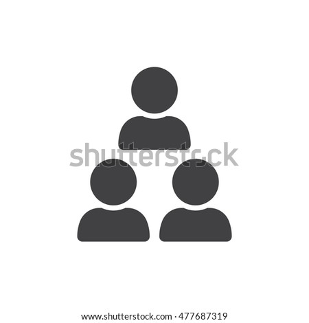 Leader, people icon vector, solid logo illustration, pictogram isolated on white