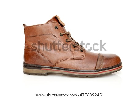 Casual boot on white background