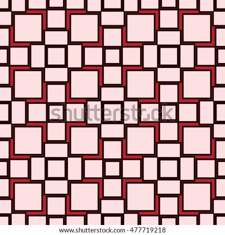 seamless geometric pattern of square cells. red and rose color. vector illustration. for design, wallpaper, printing