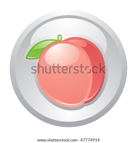 Gray button Peach