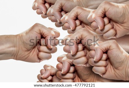 Against the odds, positivity, bravery and strength in adversity. Royalty-Free Stock Photo #477792121