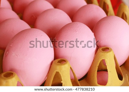 pink egg many food 