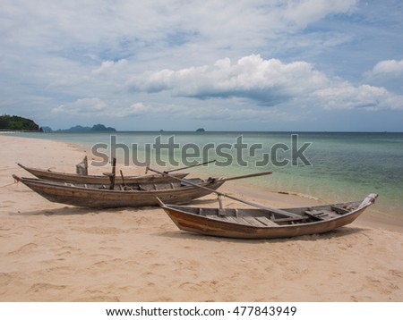 sea and fishing boat  Prachuap Khiri Khan Thailand