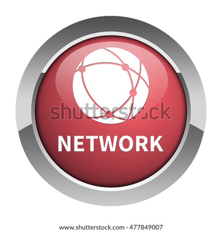 Network icon. Internet button.3d illustration.