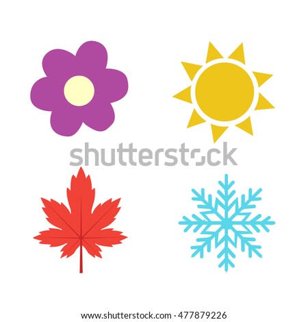 Four seasons icon symbol vector illustration