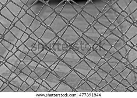 Steel grating fence background