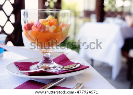photo of fruit salad for breakfast
