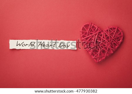 World Heart Day concept from above Royalty-Free Stock Photo #477930382