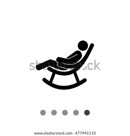 Man in Rocking Chair Icon Royalty-Free Stock Photo #477941110
