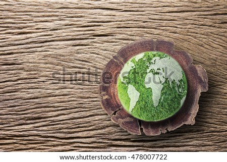 Green earth on the stump