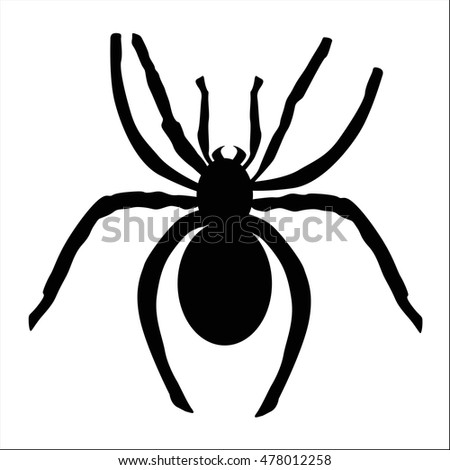 icon black spider. pattern for decoration or design. Vector illustration
