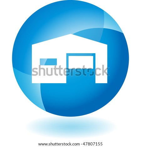Warehouse icon isolated on a white background.