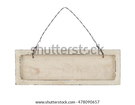 Wooden placard