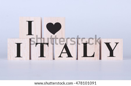 I love Italy Word cubes photo