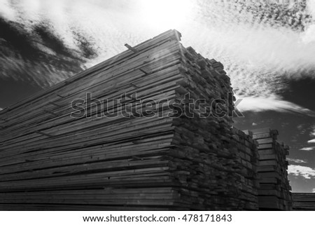 Stack of planks.