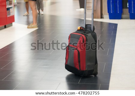 unattended luggage Royalty-Free Stock Photo #478202755