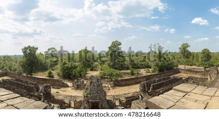 Panoramic view of Keo Temple in Angkor, in Siem Reap Province. UNESCO World Heritage site in Cambodia.